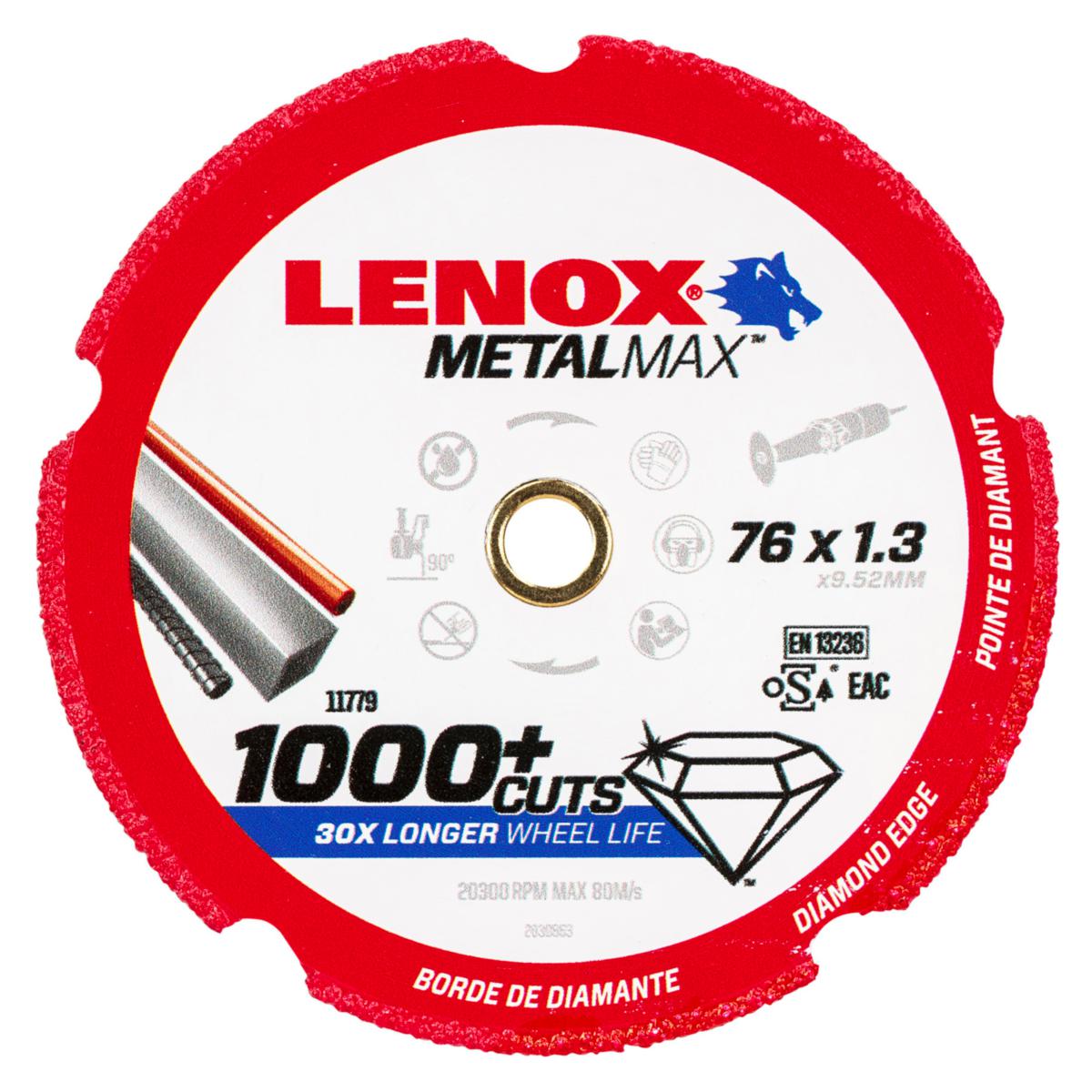 Diamantkapskiva Lenox MetalMax - KAPSKIVA LENOX 2030863 75 X 9.52 X 1.3 METAL MAX