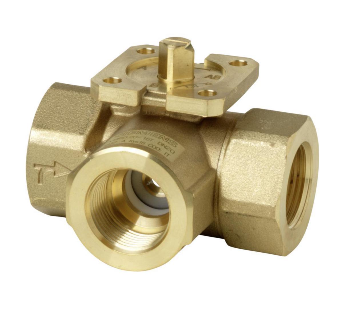 Styrventil VBI60 T-Borrad, Siemens - VBI60.32-25T STYRVENTIL RP32 3-VÄGS KULV. T-BORRAD INV GG