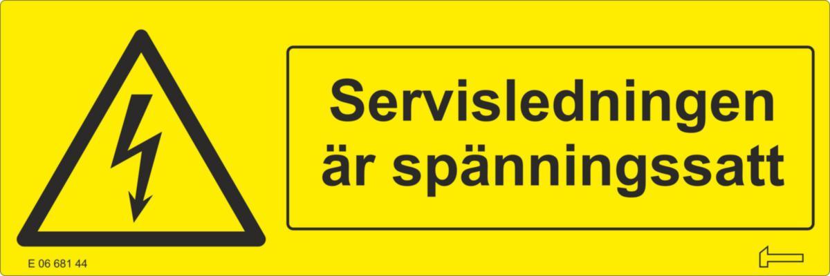 Skylt HS03 - VARNINGSSKYLT HS03D DEKAL (10) SERVISLEDN.....-