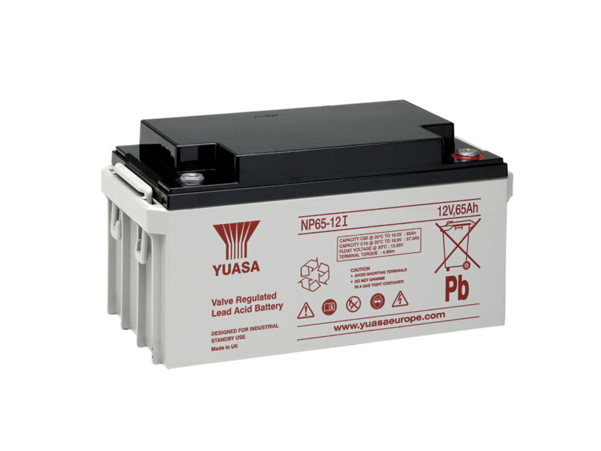Blybatteri ventilreglerat 5-års batteri - BATTERI 12V 65AH 5ÅR NP YUASA NP VRLA/AGM