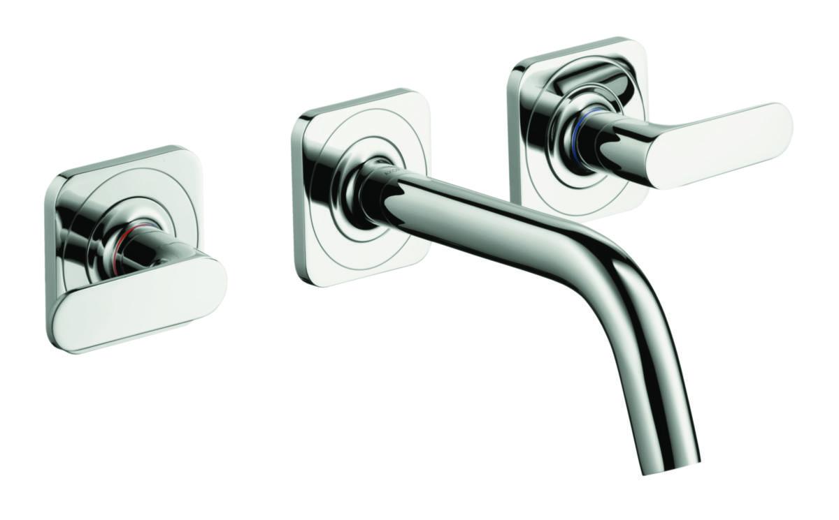 Tvättställsblandare Citterio M 3-hål tvstbl vägg, Hansgrohe - HANSGROHE TVÄTTSTÄLLSBLANDARE CITTERIO M 3-HÅL VÄGG KROM
