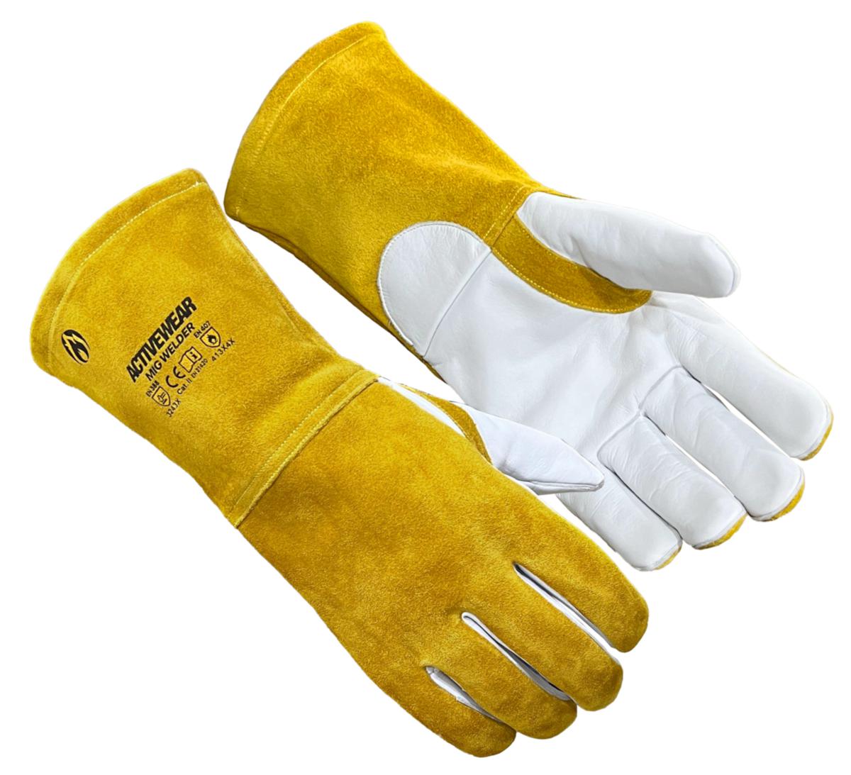 Svetshandske Activewear Weld 120 - SVETSHANDSKE ACTIVEWEARWELD120 NÖTSPALT/NÖTLÄDER KRAGE STL 9