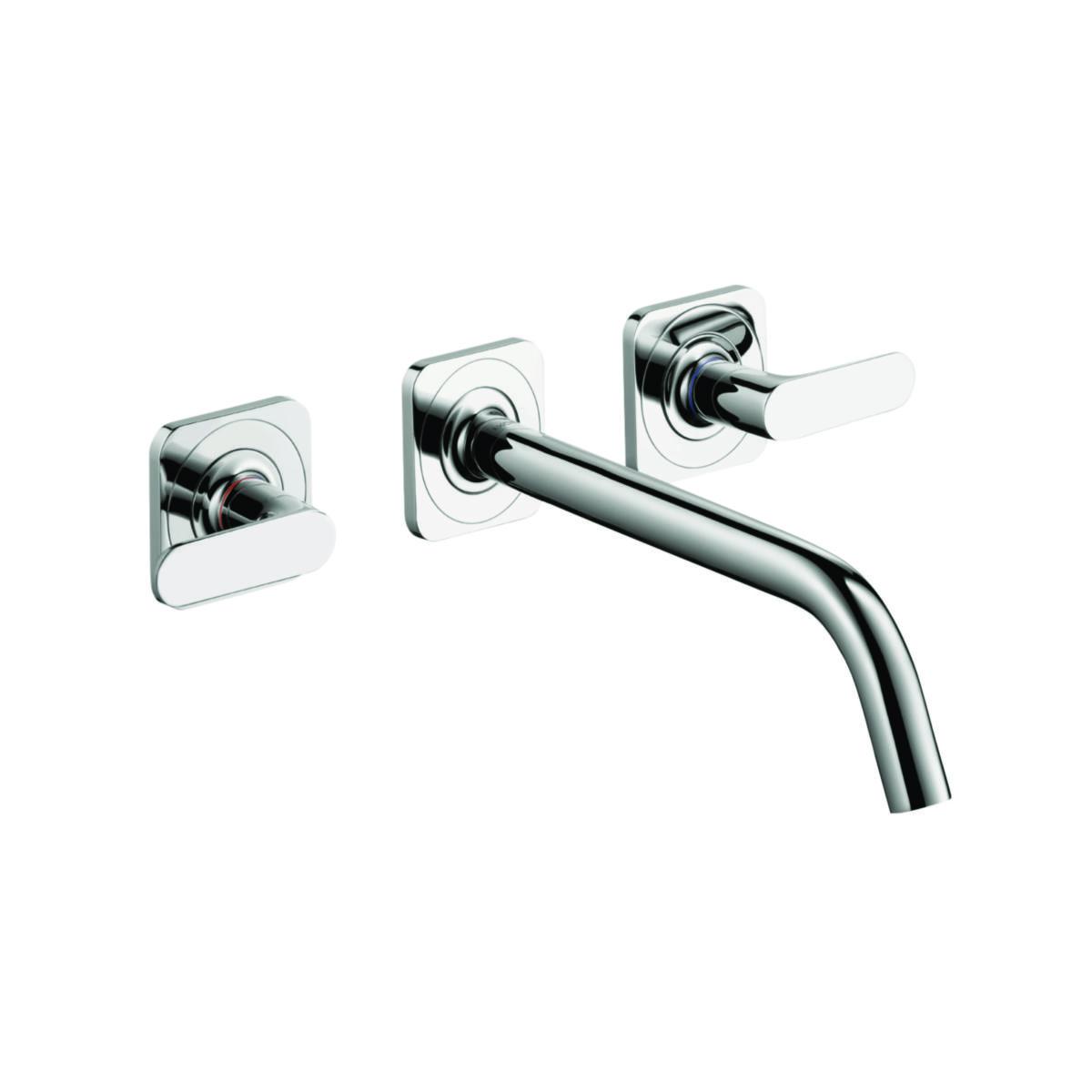 Tvättställsblandare Citterio M 3-hål tvstbl vägg, Hansgrohe - HANSGROHE TVÄTTSTÄLLSBLANDARE CITTERIO M 3-HÅL VÄGG KROM