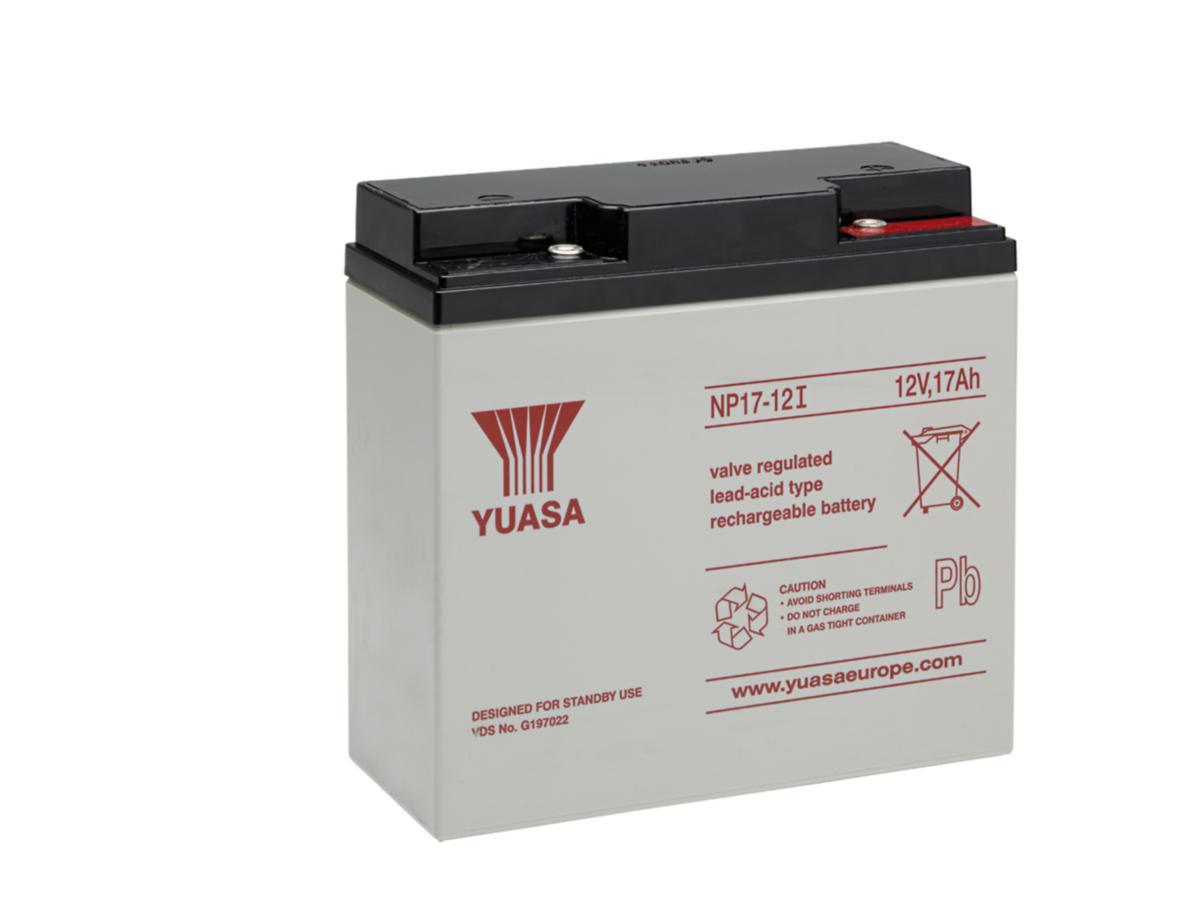 Blybatteri ventilreglerat 5-års batteri - BATTERI 12V 17AH 5ÅR NP YUASA NP VRLA/AGM