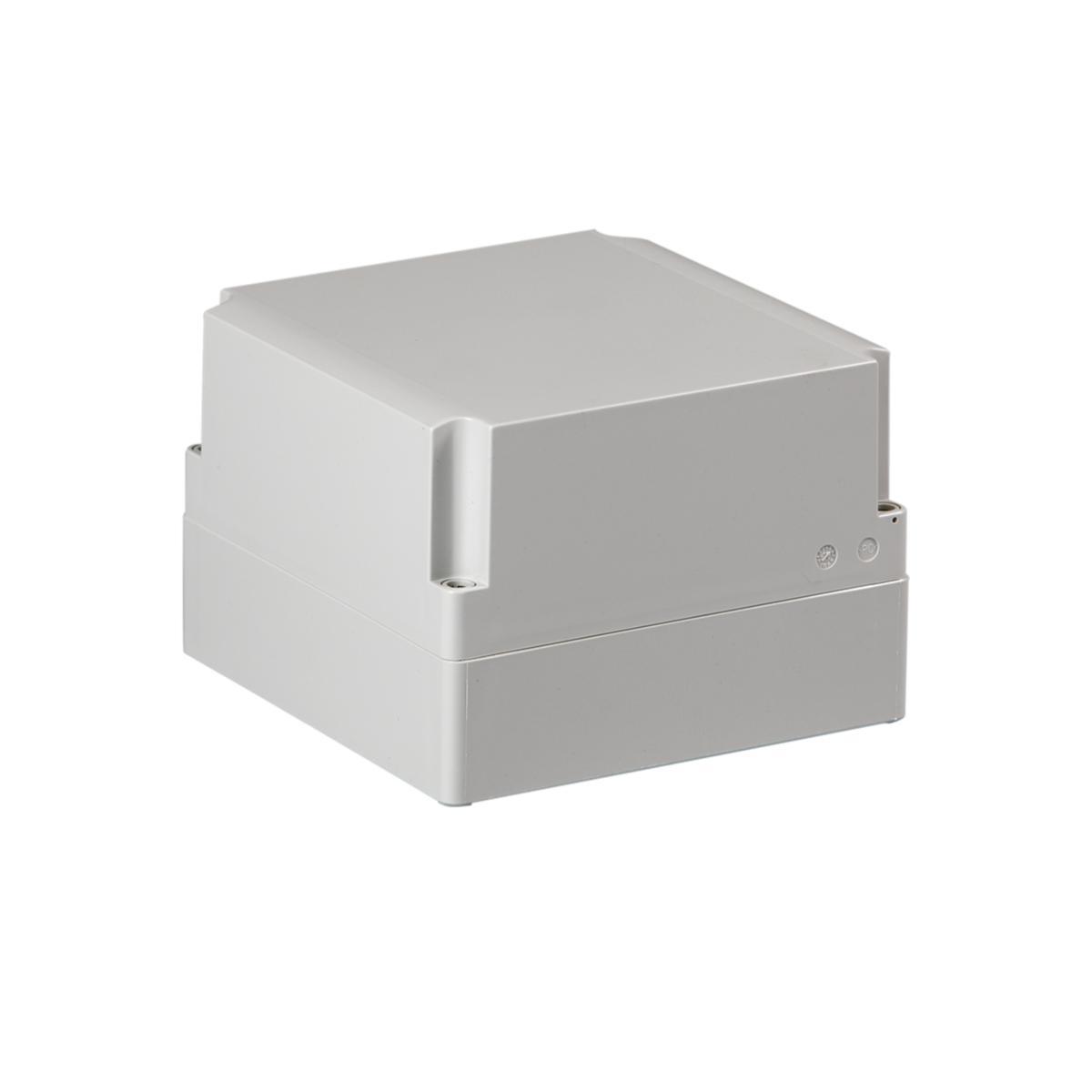 Kapsling Cubo S, ABS, med grått lock släta sidor - APPARATLÅDA SABP 181813G GRÅTT LOCK