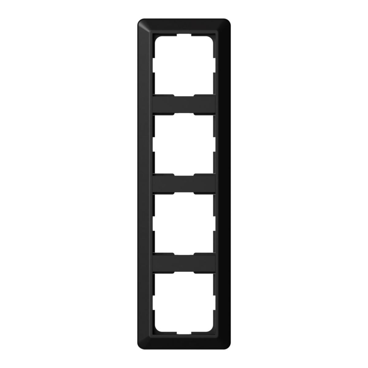 Combination frame black standard in RS design - L574 4 COMB PLATE 84 MM RS BL