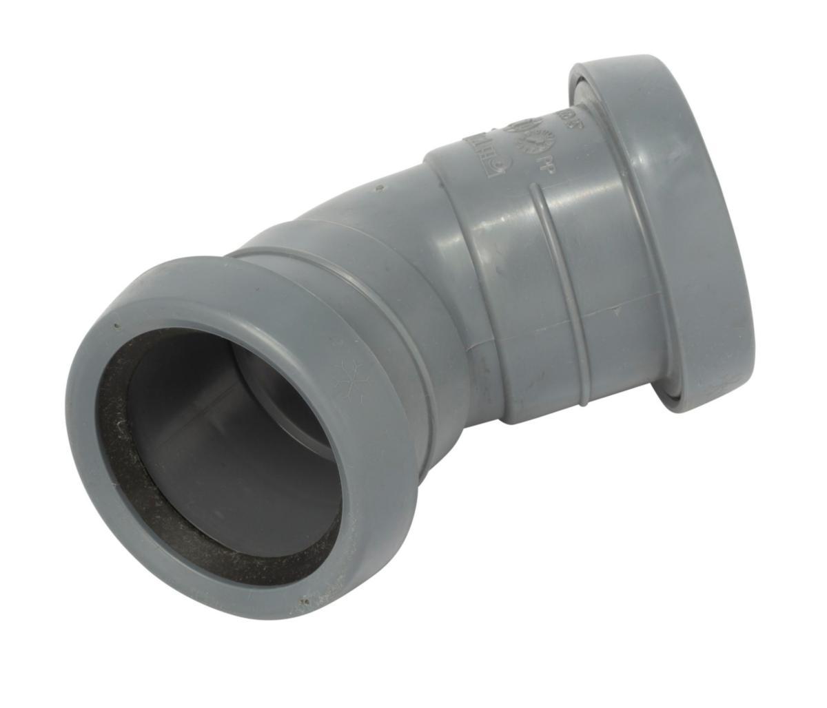 Böj med två muffar 45°, PP/HT, Nordic Pipelife - 50X45 GR BÖJ 2 MUFFAR NORDIC. PIPELIFE