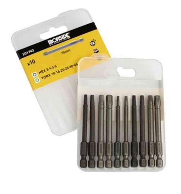 BITSSATS IRONSIDE TORX/INSEX L 75MM 10 DELAR  201743