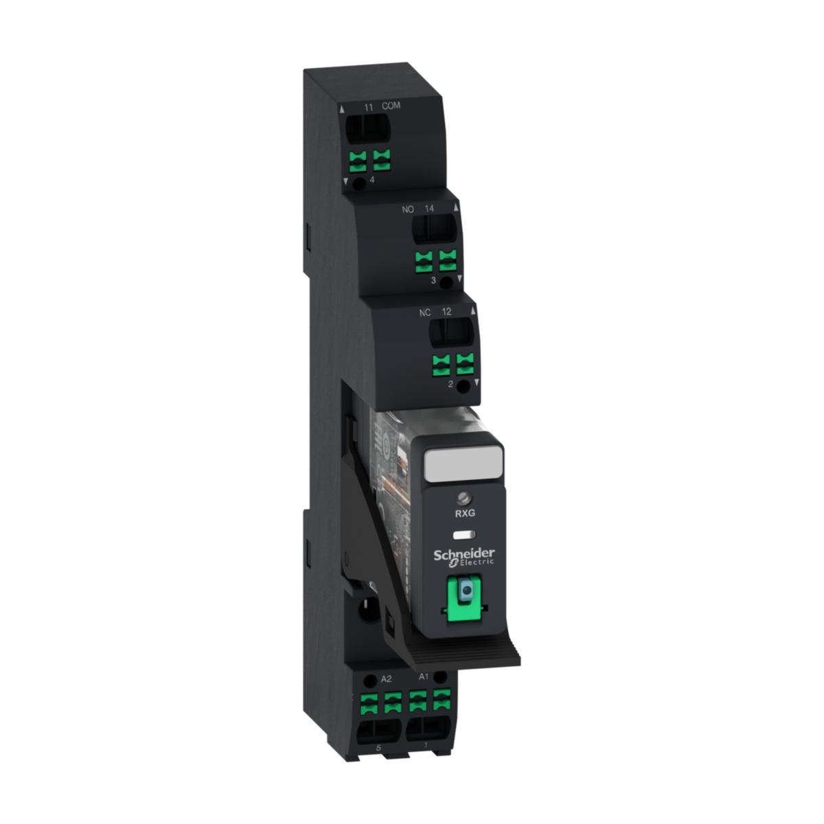 Interfacerelä RXG inkl. sockel - RELÄ RXG 1C/O 10A 24VDC T RXG12BDPVP