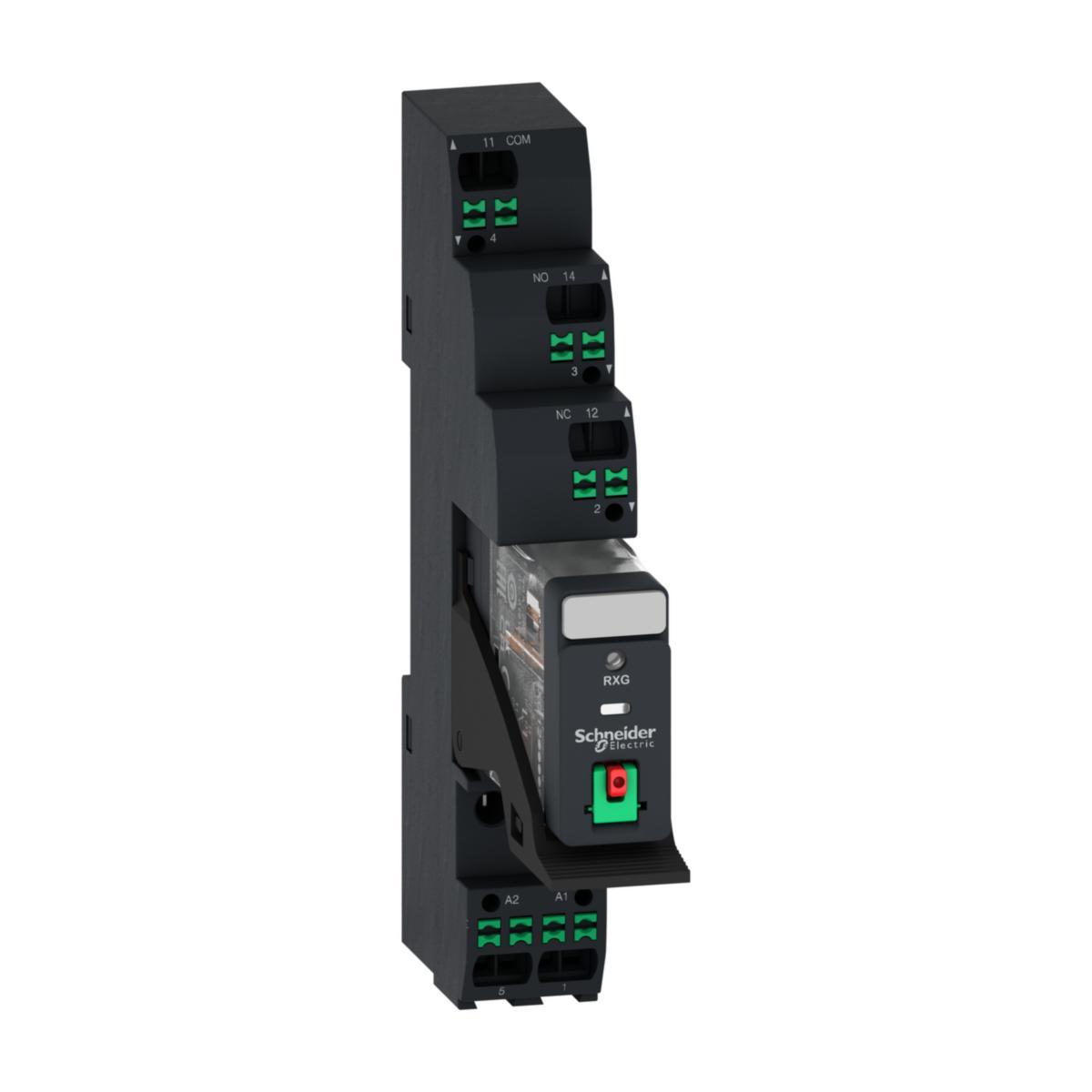 Interfacerelä RXG inkl. sockel - RELÄ RXG 1C/O 10A 230VAC RXG12P7PVP