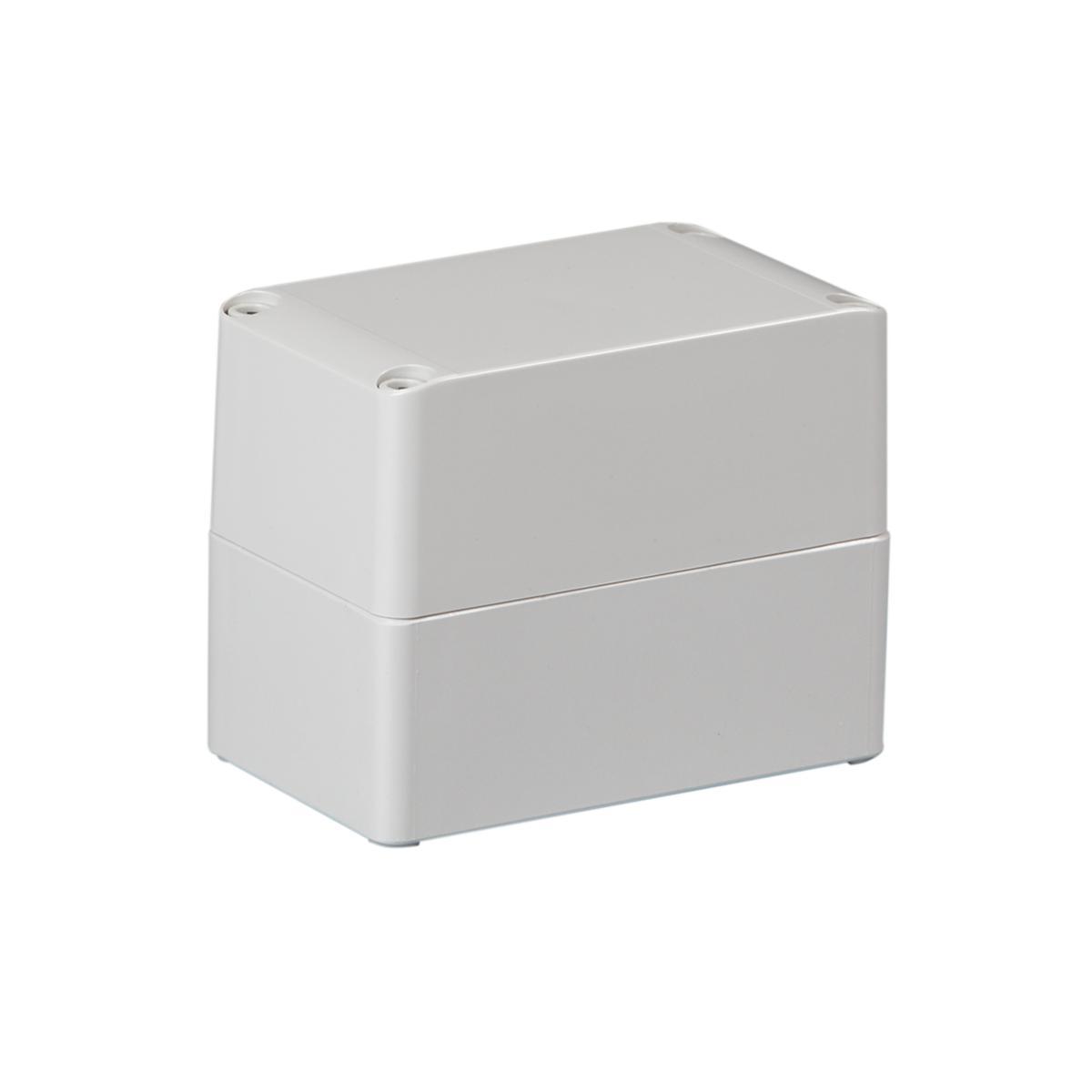 Kapsling Cubo S, ABS, med grått lock släta sidor - APPARATLÅDA SABP 081310G GRÅTT LOCK
