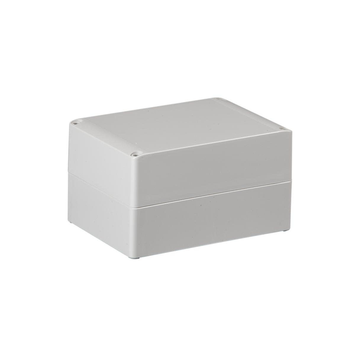Kapsling Cubo S, ABS, med grått lock släta sidor - APPARATLÅDA SABP 131810G GRÅTT LOCK