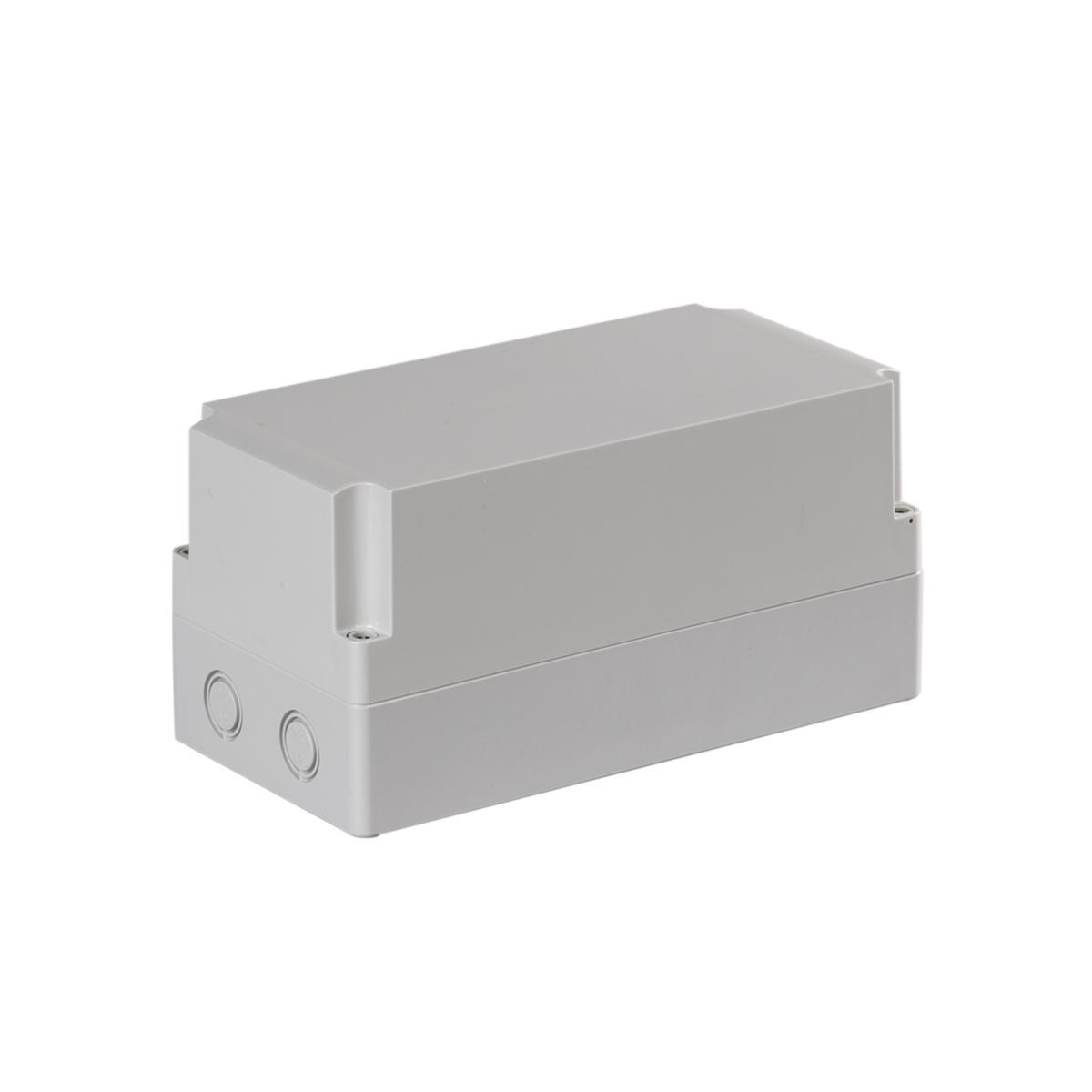 Kapsling Cubo S, ABS, med grått lock släta sidor - KAPSLING ABS GRÅTT LOCK SABP 132513G
