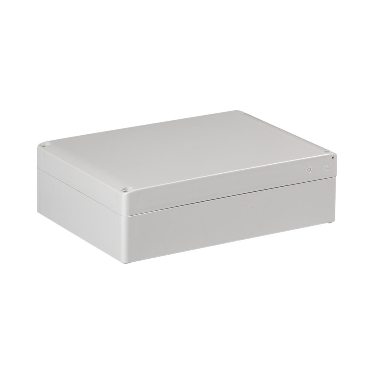 Kapsling Cubo S, ABS, med grått lock släta sidor - APPARATLÅDA SABP 182508G GRÅTT LOCK