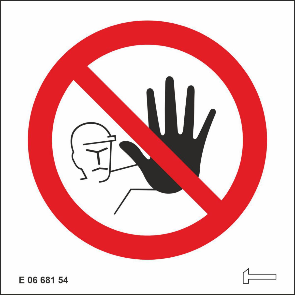 Skylt F2 - DEKAL "TILLTRÄDE FÖRBJUDET"