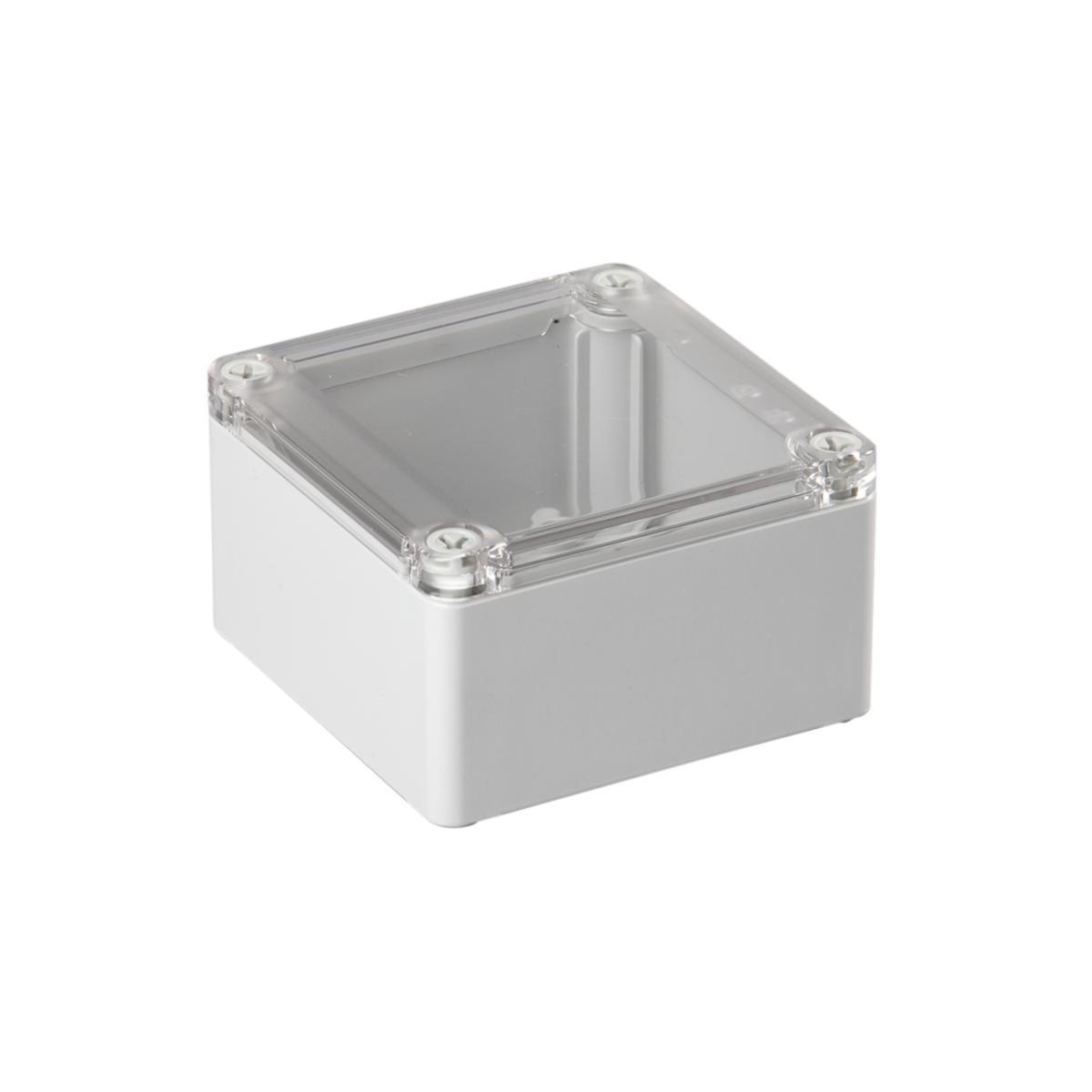 Kapsling Cubo S, med transparent lock, släta sidor - KAPSL PC TRANSP L 100X100X60 SPCP101006T