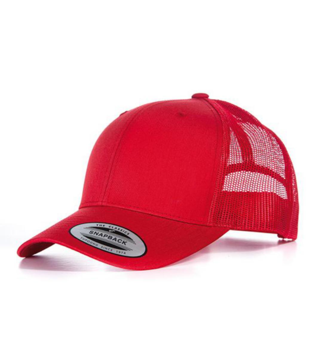Keps Flexifit FF6606 retro trucker - KEPS FLEXIFIT RETRO RÖD FF6606 ONE SIZE