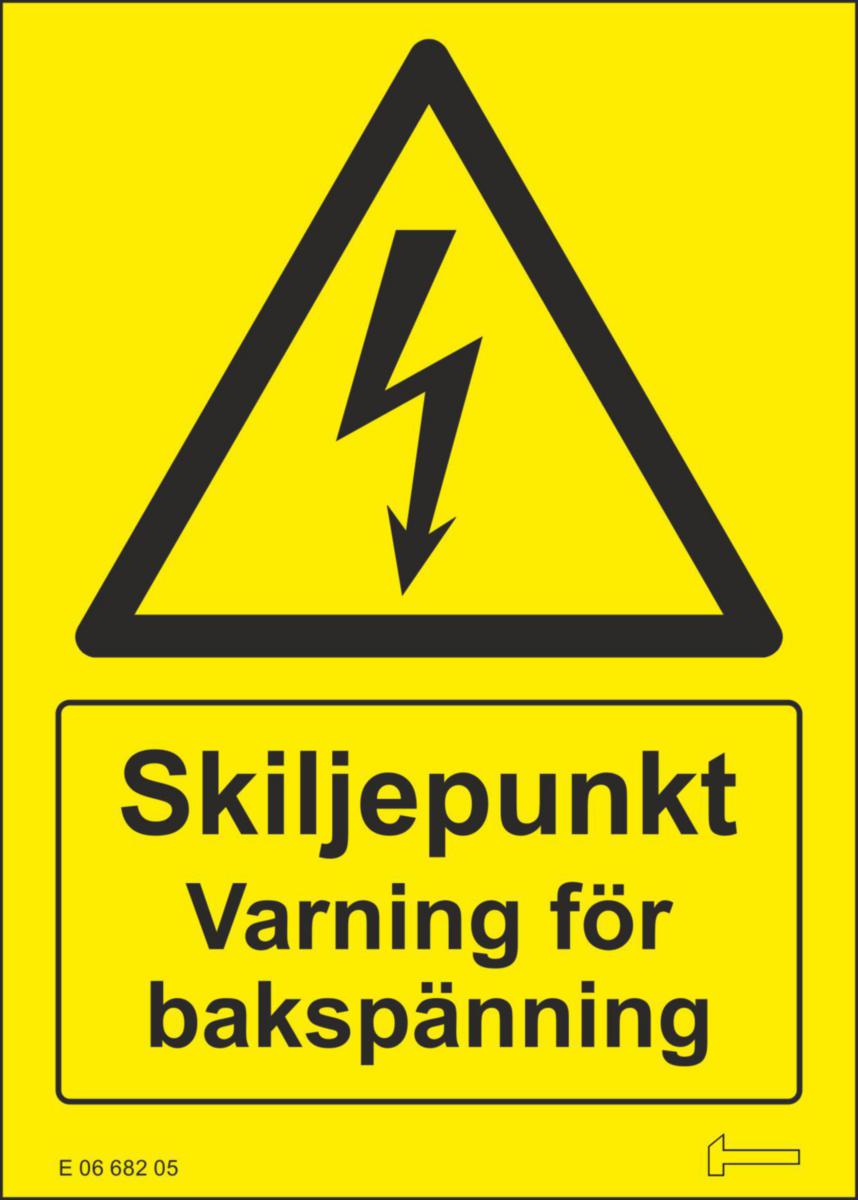 Skylt V0105003 - DEKAL "SKILJEPUNKT" SJÄLVHÄFTANDE DEKAL 75X105