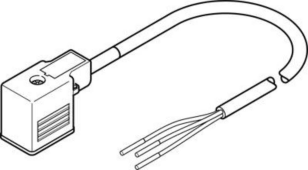 Förbindelsekabel Festo NEBV-B2W3 - FÖRBINDELSEKABEL FESTO NEBV NEBV-B2W3F-P-K-0.6-N-LE3