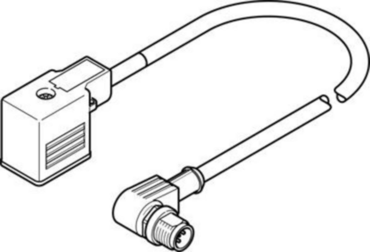 Förbindelsekabel Festo NEBV-B2W3 - FÖRBINDELSEKABEL FESTO NEBV NEBV-B2W3F-P-K-0.6-N-M12W3