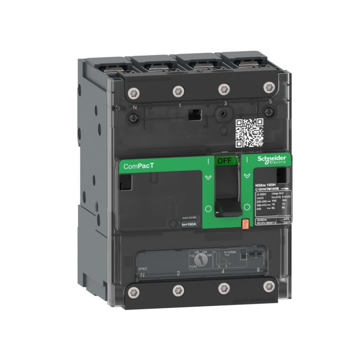 Effektbrytare ComPacT NSXm B - EFFEKTBR NSXM B TM160D 4P/4T S C12B4TM160B