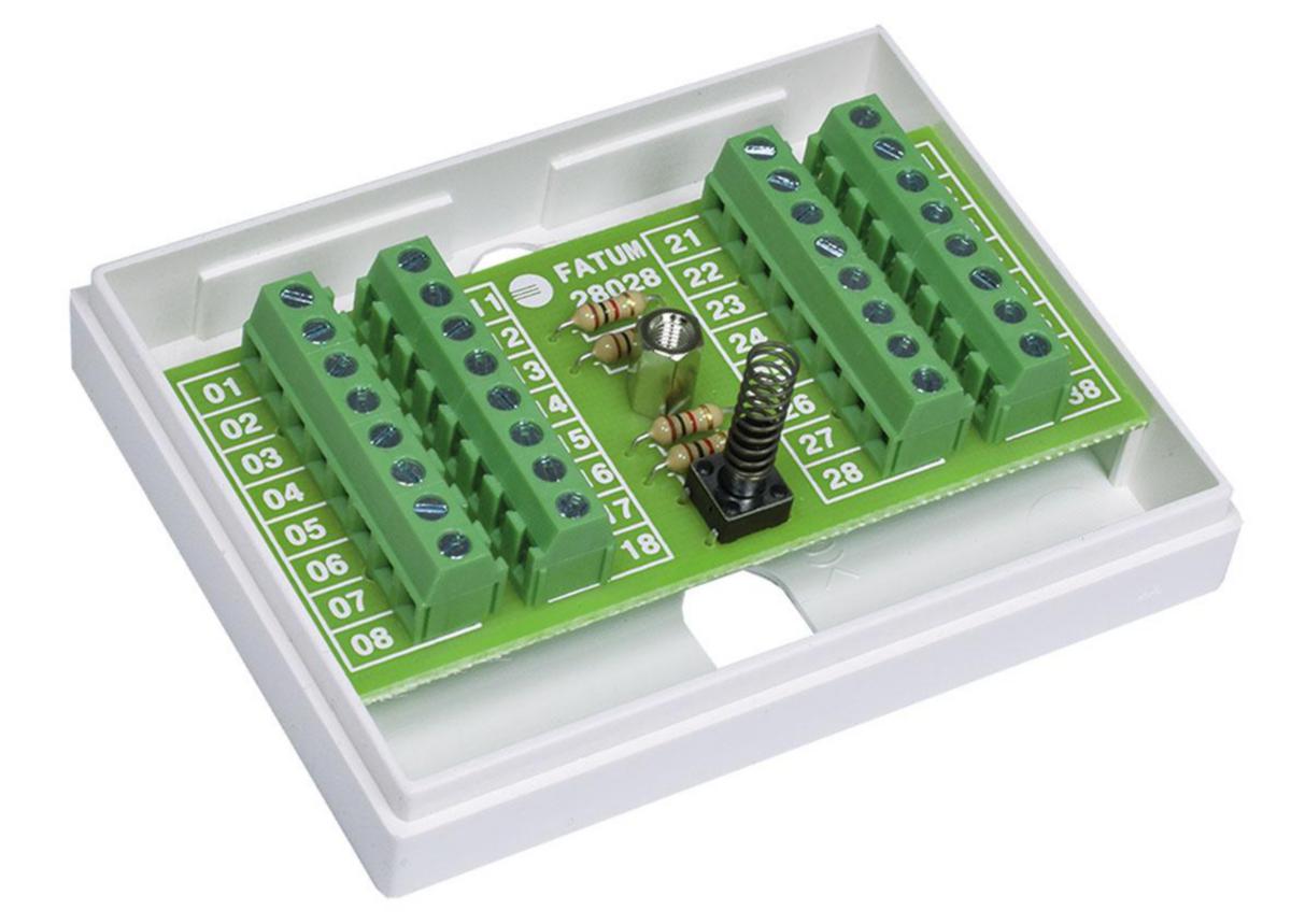 Kopplingsbox med sabotageskydd - LARMBOX 16-PAR 1.0 KOHM 28028.03