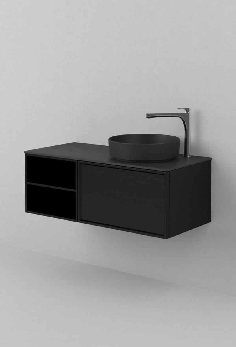 Tvättställsskåp AIR Wood 100, INR - INR KOMMOD AIR WOOD 100 C BLACK OAK