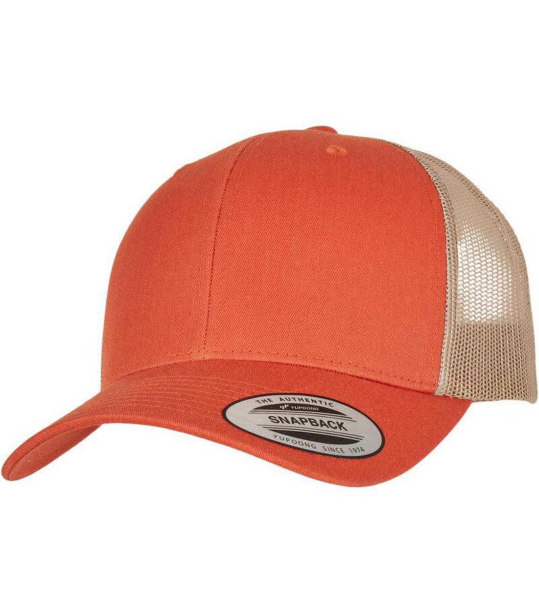 Keps Flexifit FF6606 retro tone - KEPS FLEXIFIT RETRO TONE ORANGE/KHAKI FF6606T ONE SIZE
