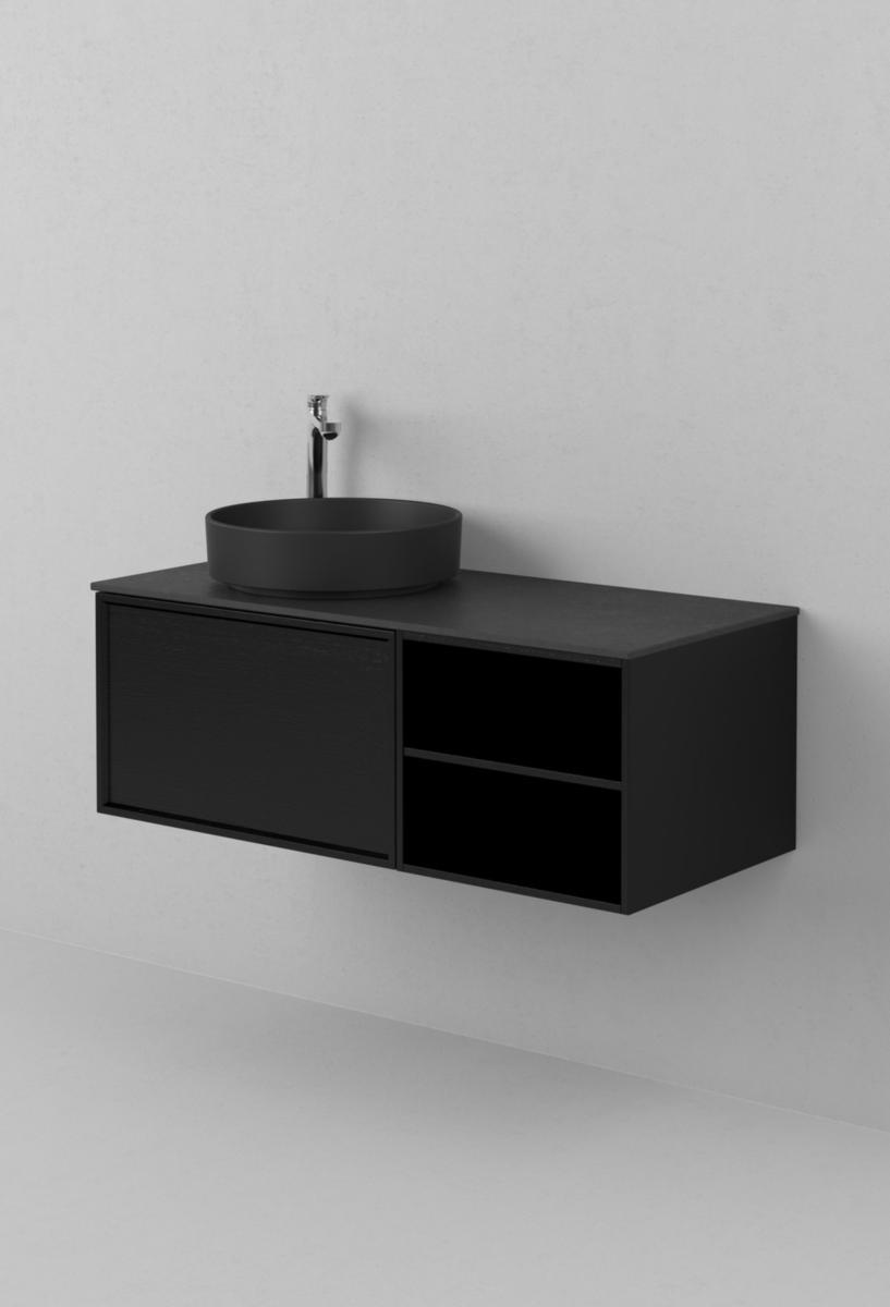 Tvättställsskåp AIR Wood 100, INR - INR KOMMOD AIR WOOD 100 D BLACK OAK