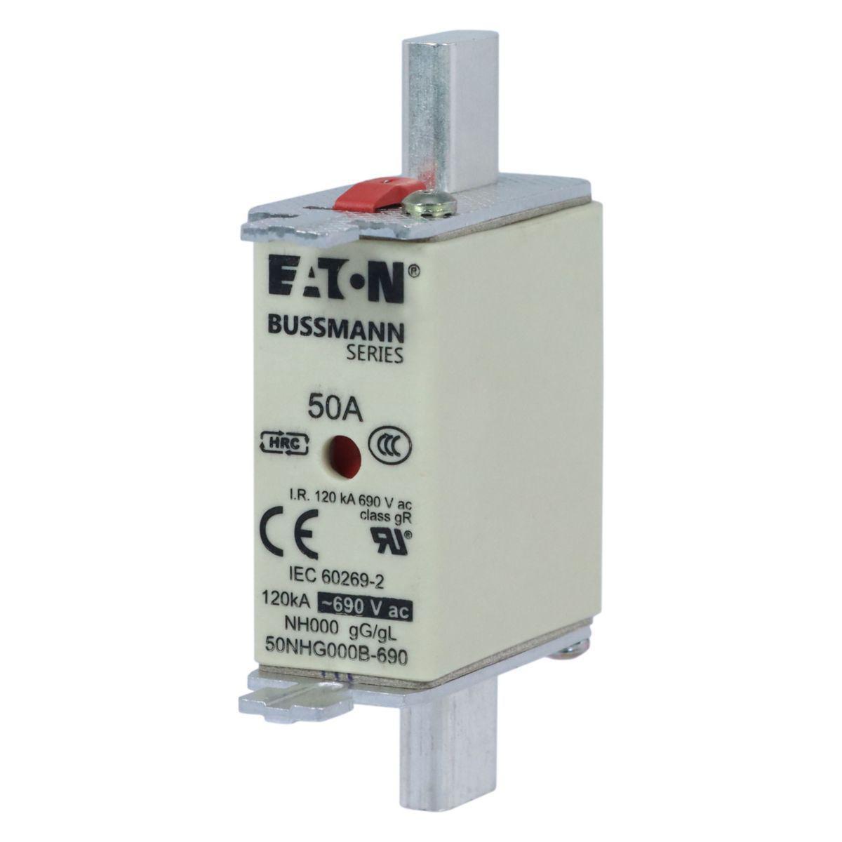 Knivsäkring, gG, NH000 - SÄKRING NH 50A 690V MGL/GG NH 000 FUSE 50A 690V GG MGL