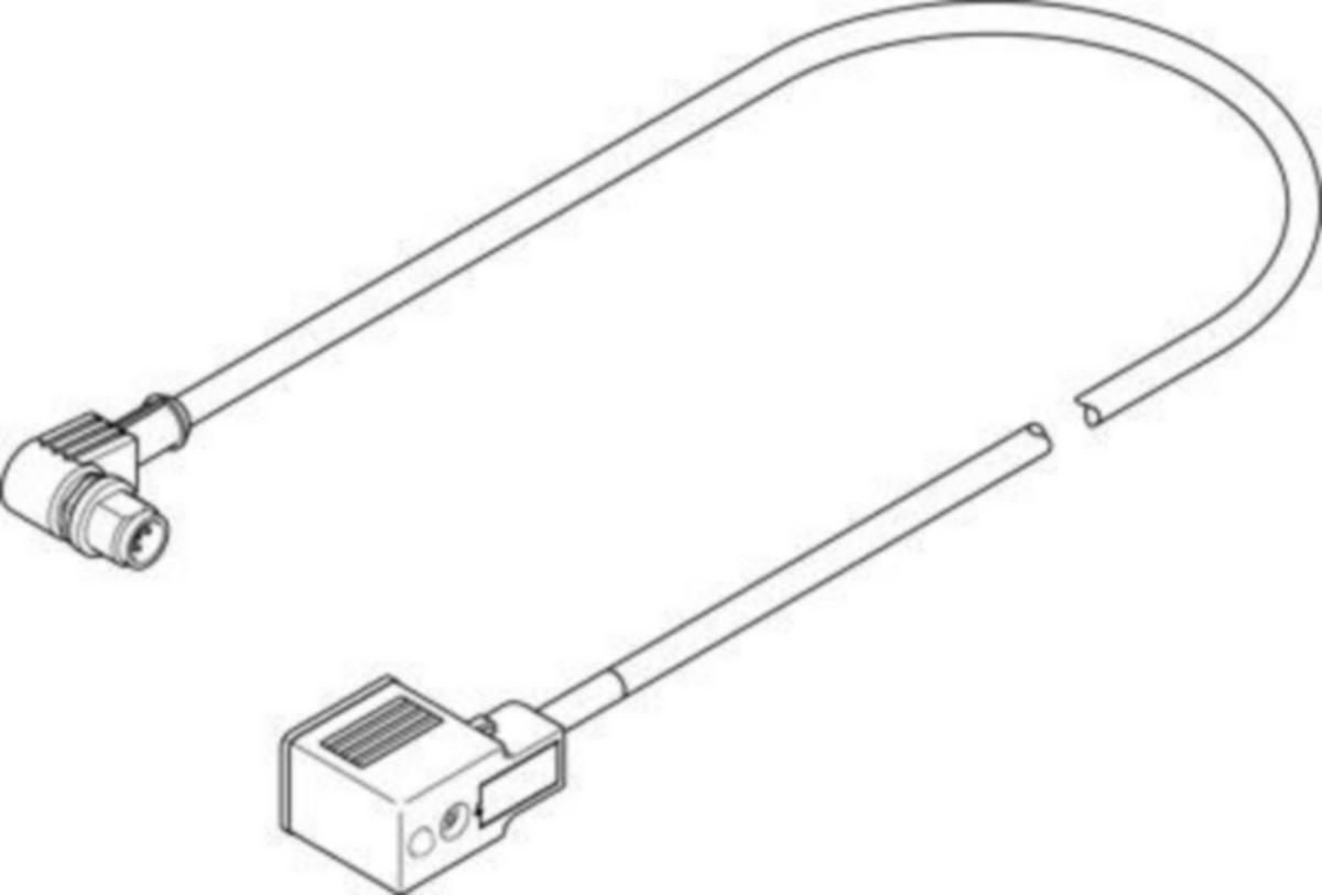 Förbindelsekabel Festo NEBV-B2W3 - FÖRBINDELSEKABEL FESTO NEBV NEBV-B2W3-K-0.6-N-M12W3