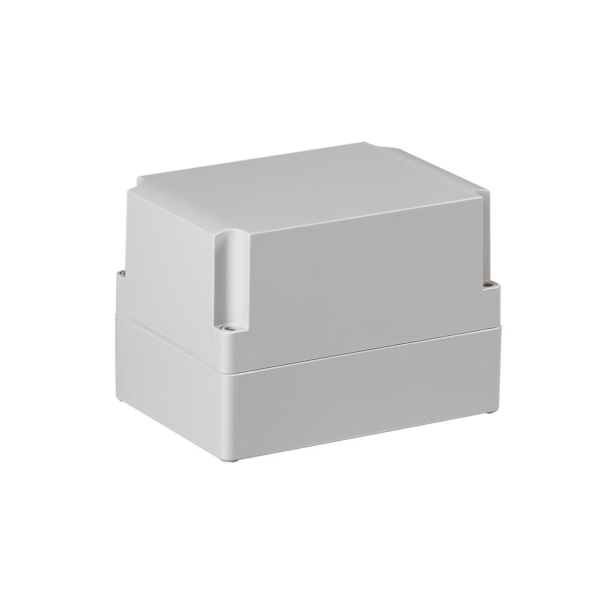 Kapsling Cubo S, ABS, med grått lock släta sidor - APPARATLÅDA SABP 131813G GRÅTT LOCK