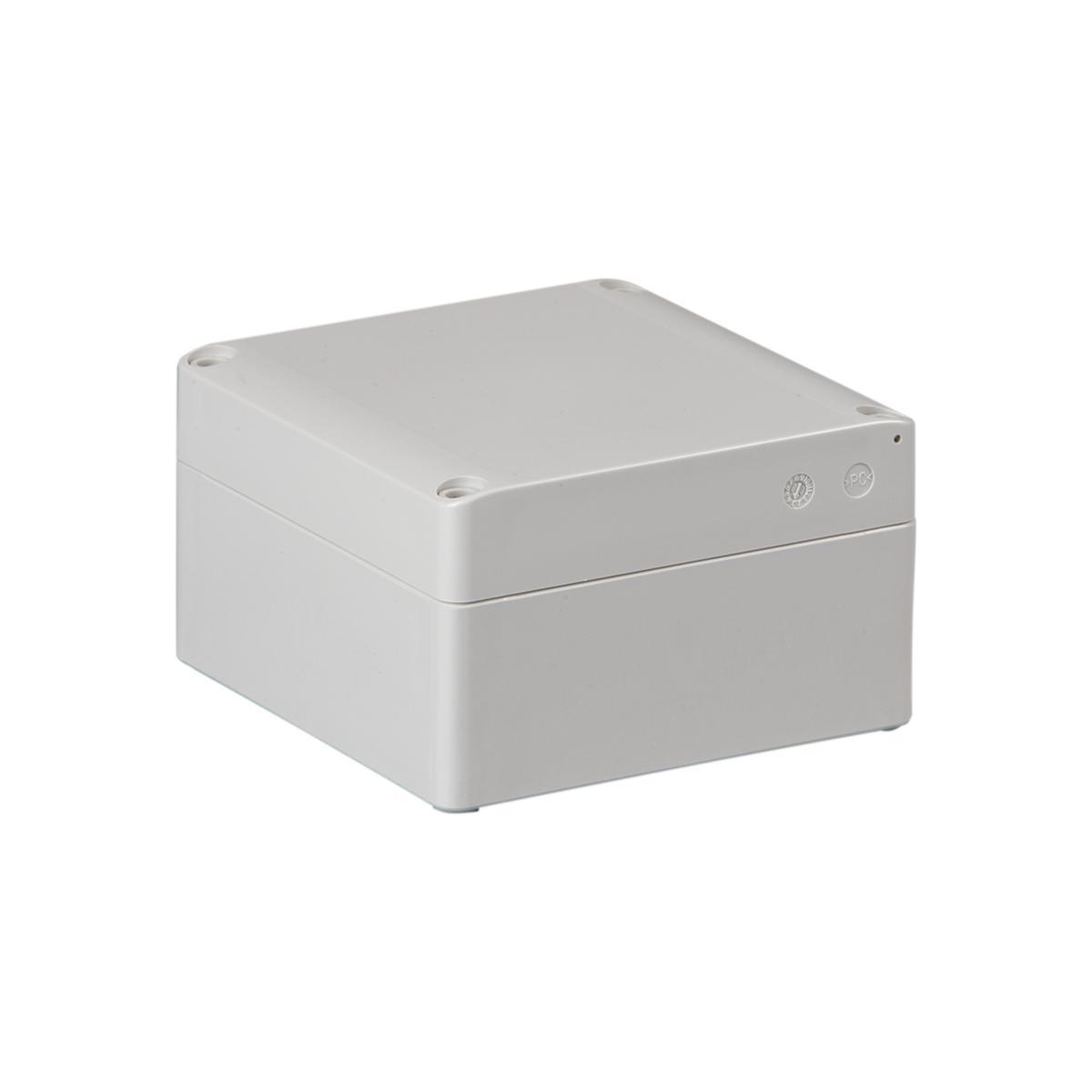 Kapsling Cubo S, ABS, med grått lock släta sidor - APPARATLÅDA SABP 131308G GRÅTT LOCK