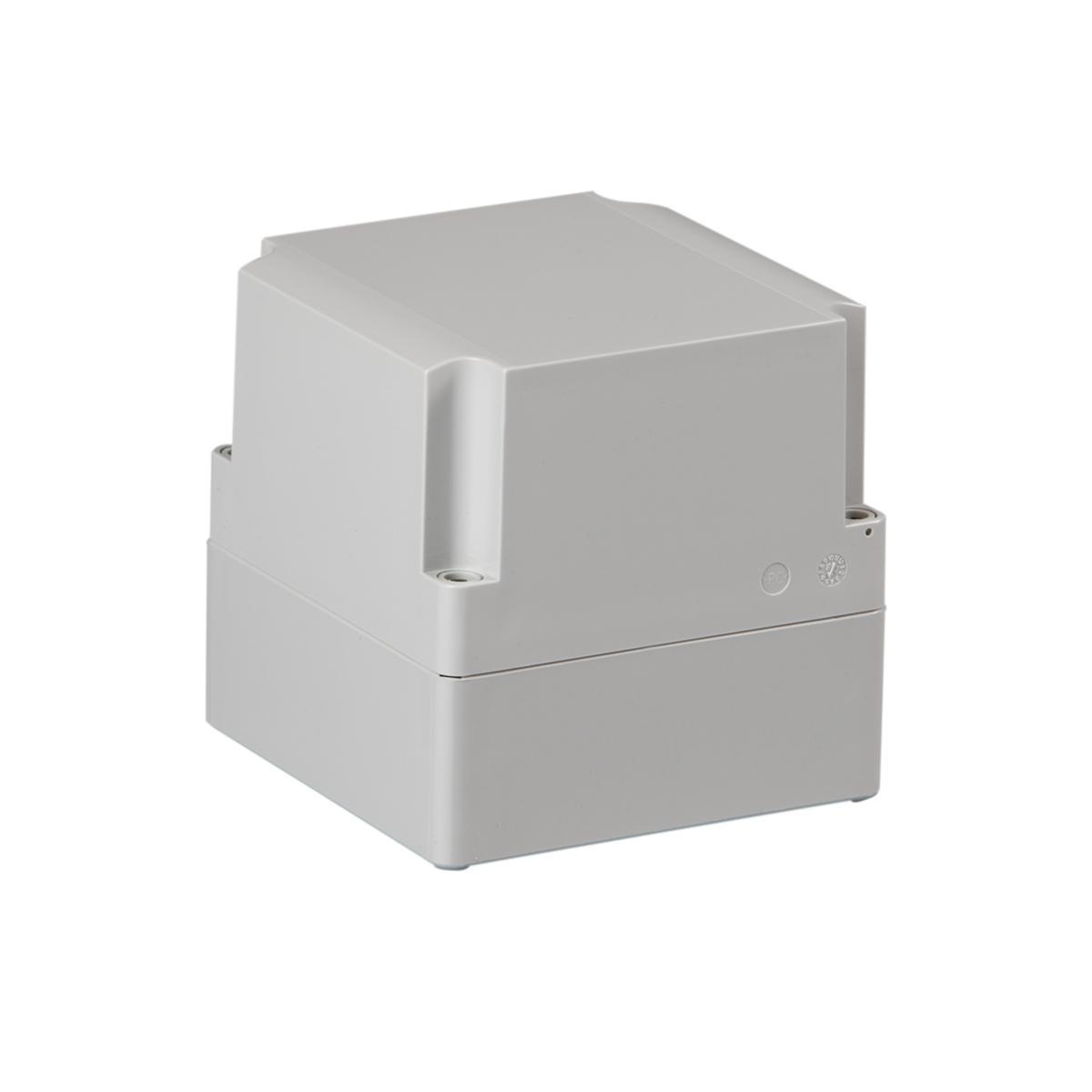 Kapsling Cubo S, ABS, med grått lock släta sidor - APPARATLÅDA SABP 131313G GRÅTT LOCK
