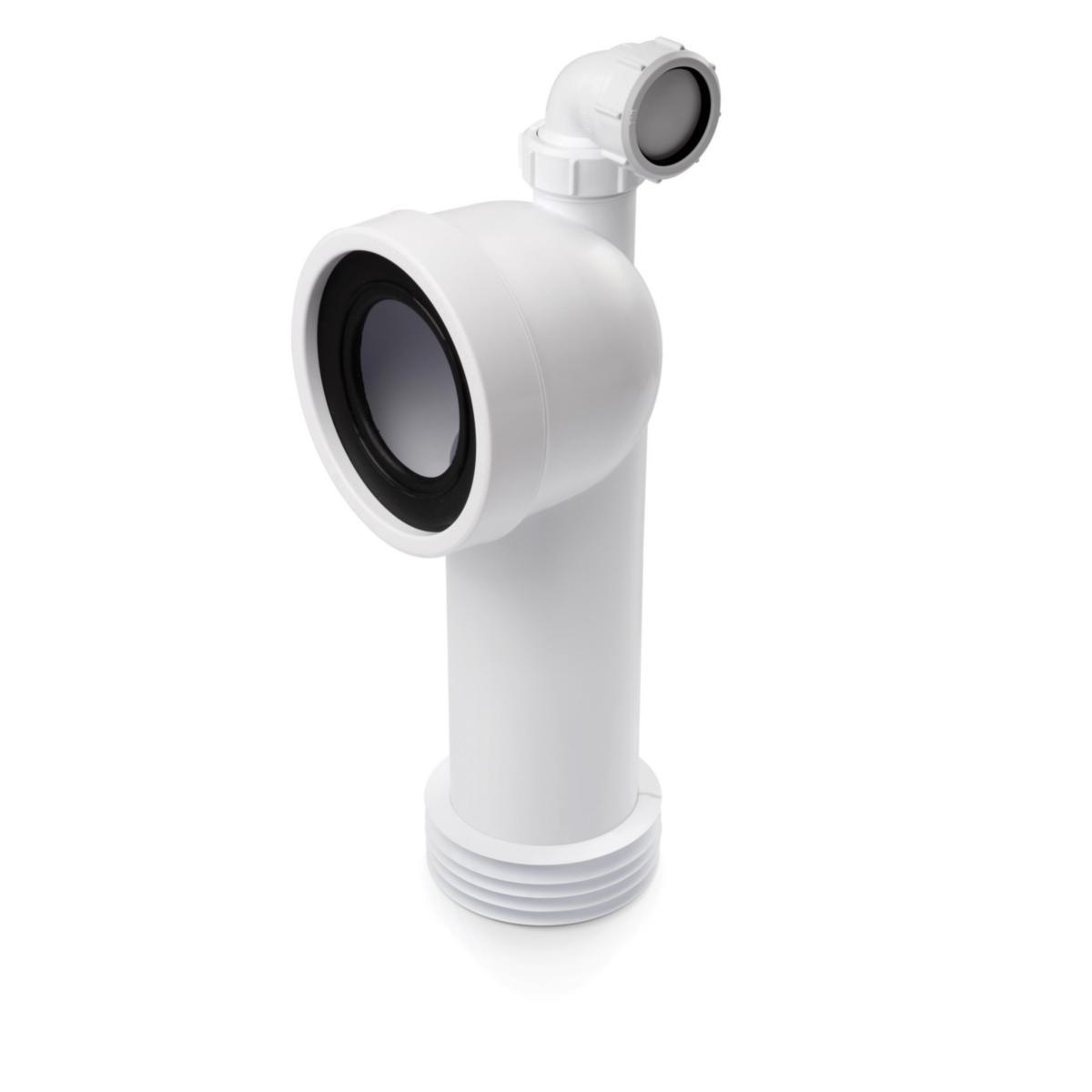 WC connection 90° with extra inlet 40mm, Jafo - JAFO WC CONN UNIVERSAL 90GR. EXTRA INLET 40MM JAFO40117