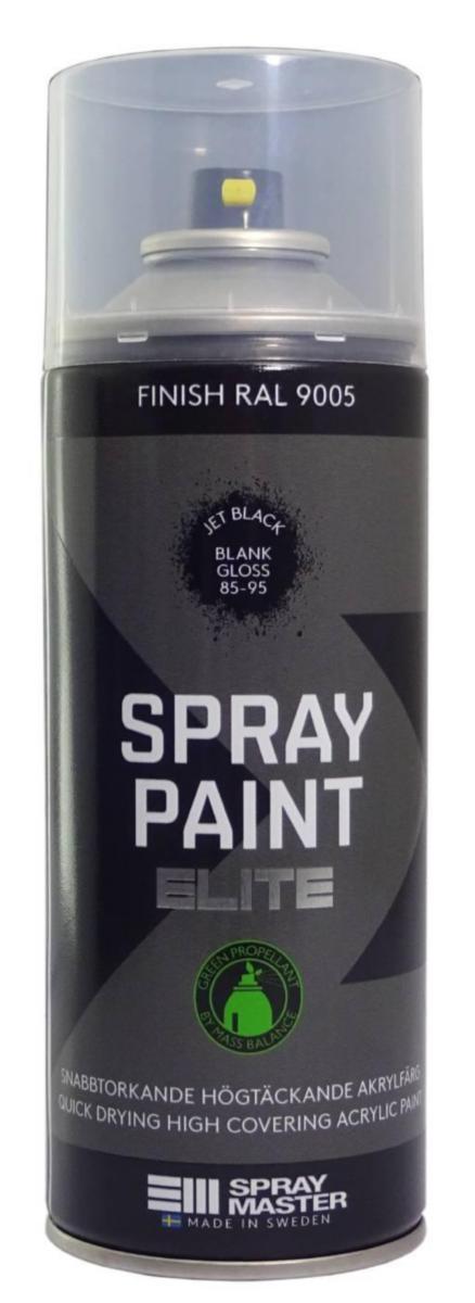 Spray Paint Elite Spray Master - SPRAYFÄRG ELITE SVART RAL9005 BLANK 400ML SPRAY MASTER