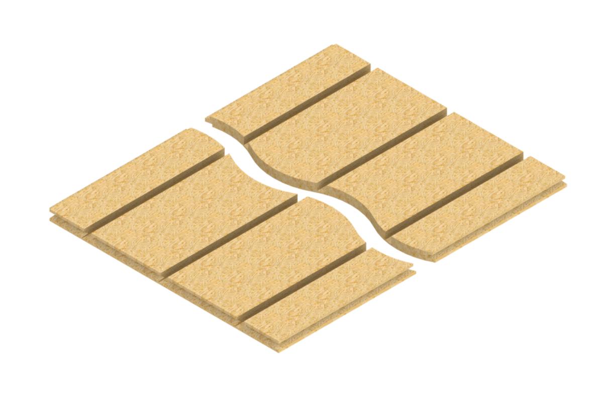 Spårskiva c/c 200, Purmo - SPÅRSKIVA 22 C/C 200 TRÄ 22X600X1800MM, PURMO