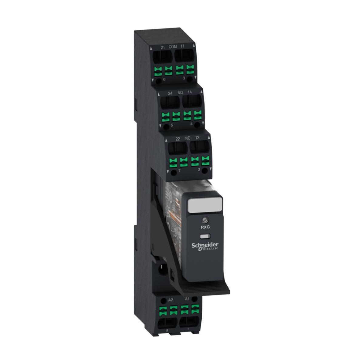 Interfacerelä RXG inkl. sockel - RELÄ RXG 2C/O 5A LED 230VAC RXG23P7PVP