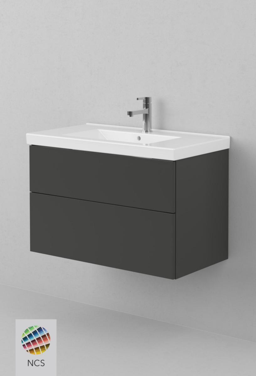 Tvättställsskåp VISKAN Solid 80, INR - INR KOMMOD VISKAN SOLID 80 ACCENT, 2 LÅDOR