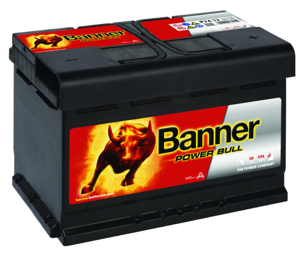 Startbatteri Banner Power Bull - STARTBATTERI 12V 74AH BANNER PB P7412