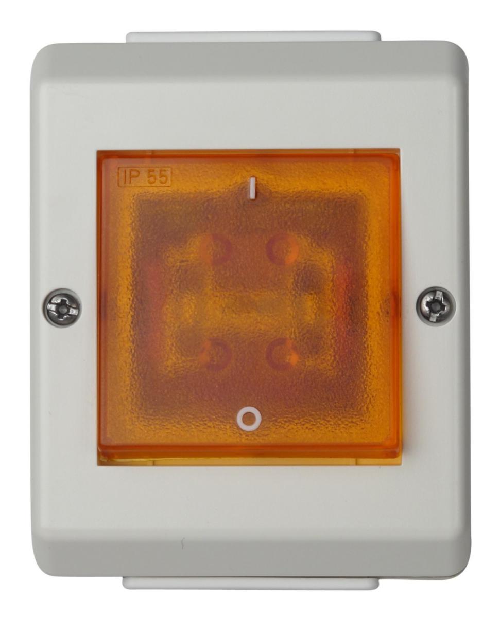 Switch with light IP55/IP54 - S16/2 VP SWITCH LIGHT WT PW