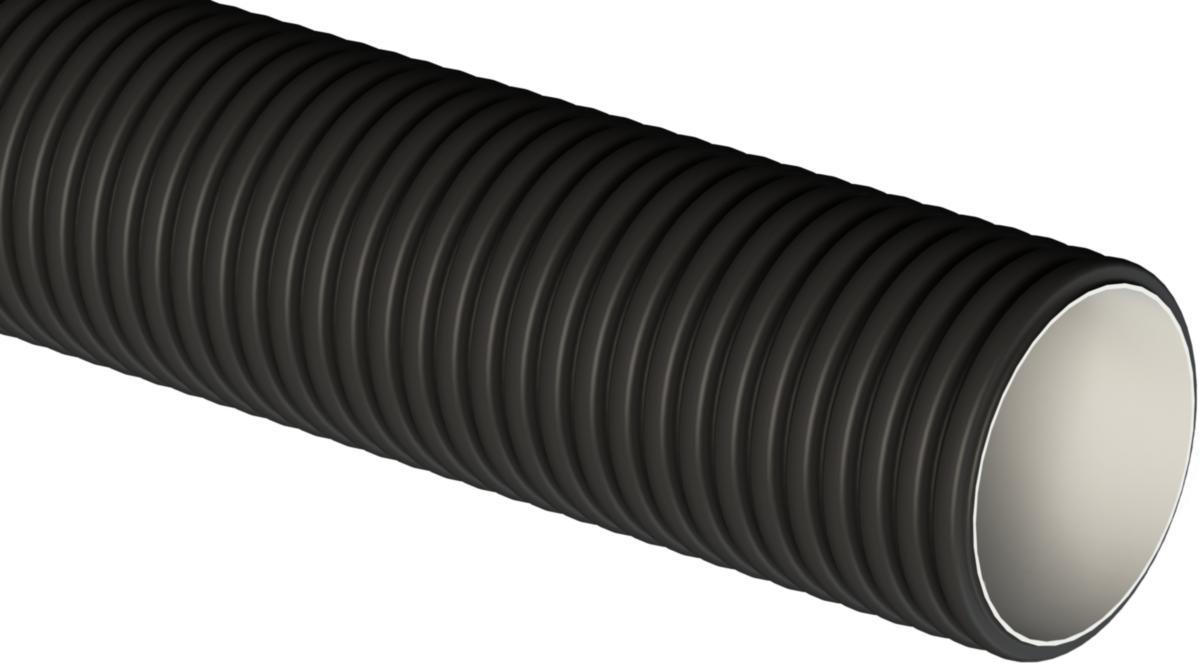 Riser pipe 400 corrugated, Uponor - 400/350x2M RISER PIPE PP DOUBLE-WALL, BLACK, UPONOR
