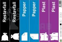 Dekalark restavfall, papper och plast