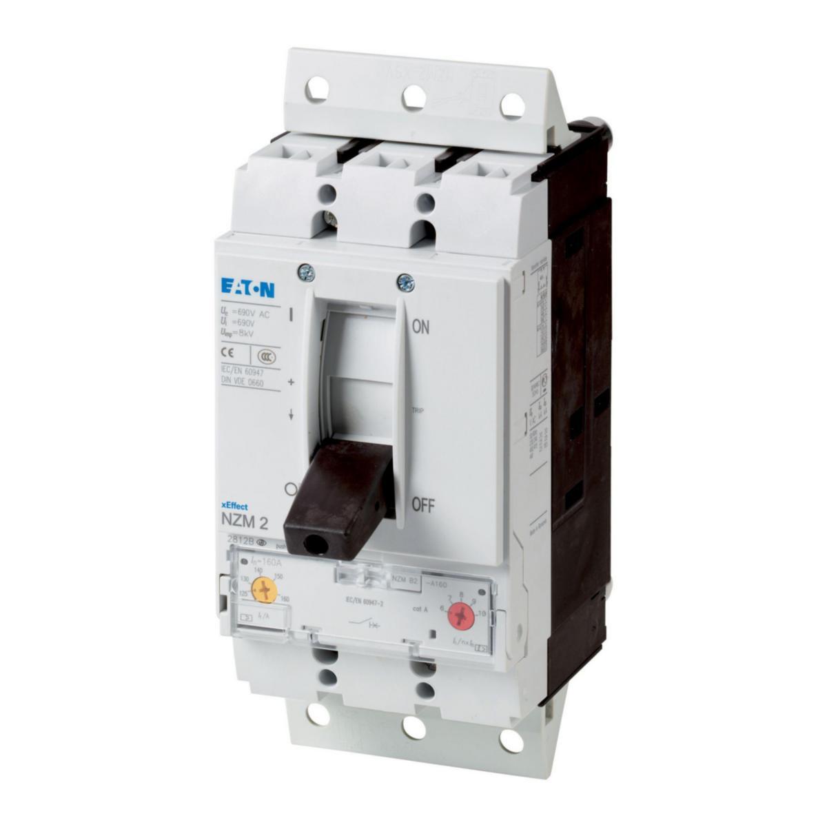 Effektbrytare typ NZM brytförmåga 50kA vid 415VAC - EFFEKTBRYT 3P 125A PLUG TERM NZMN2-A125-SVE