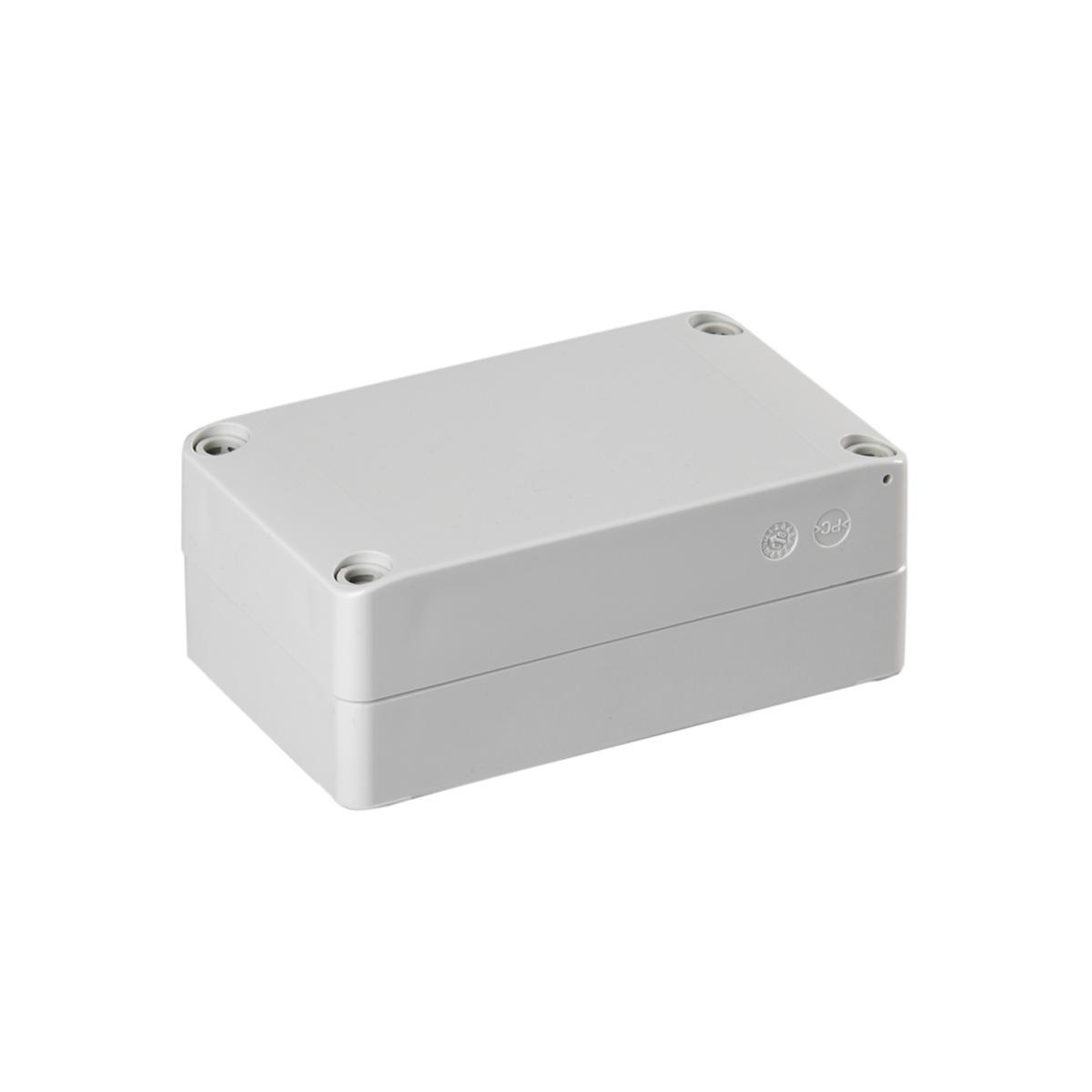 Kapsling Cubo S, ABS, med grått lock släta sidor - KAPSL ABS GRÅTT L 75X125X50 SABP081305LG