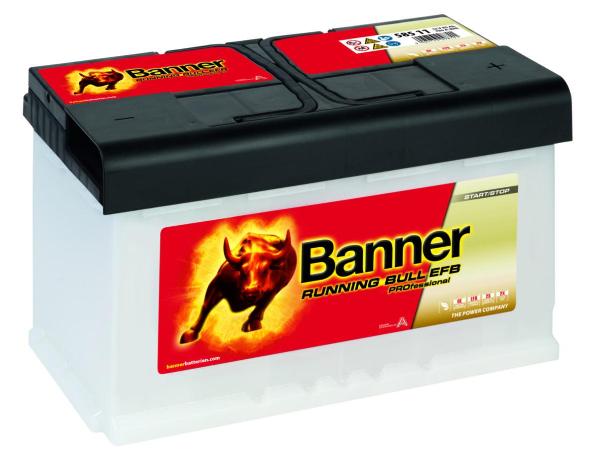 Startbatteri Banner Running Bull EFB - STARTBATTERI EFB PRO 12V 85AH BANNER RB 58511