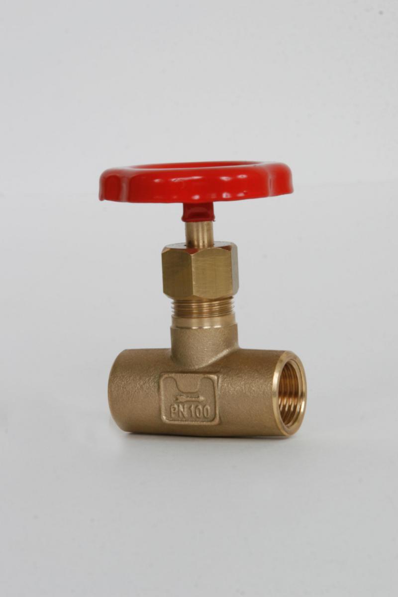 Metal Needle Valves. Internal Thread - NEEDLE VALVE BRASS G8 FEMALE PN100