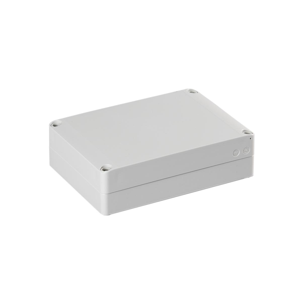 Kapsling Cubo S, ABS, med grått lock släta sidor - KAPSL ABS GRÅTT L 125X175X50 SABP131805LG