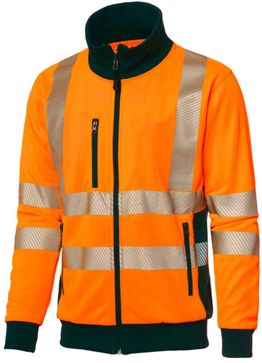 Tröja Top Swede 1529 - TRÖJA TOPSWEDE 1529 HELZIP VARSEL ORA/MARIN KL.3 STL M