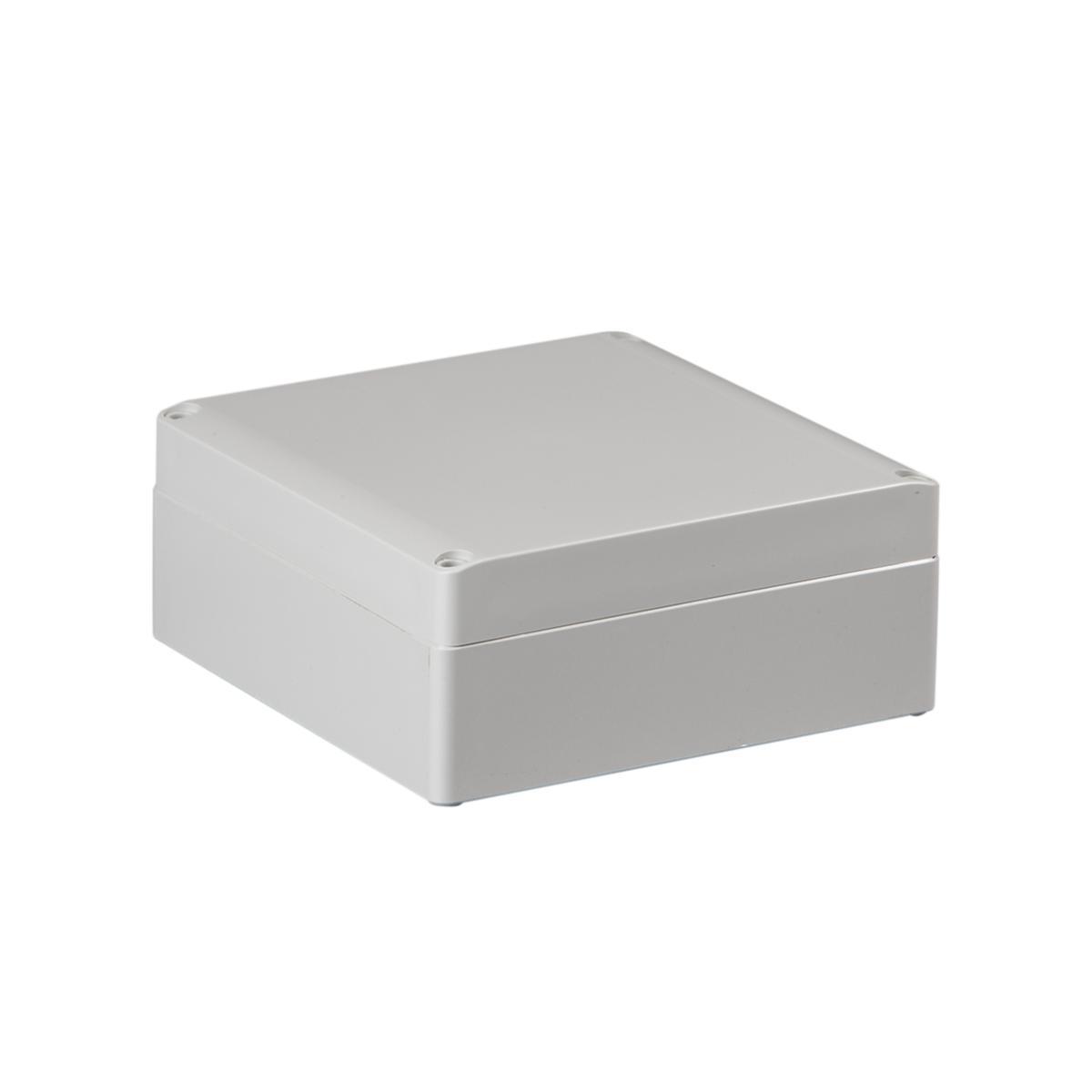 Kapsling Cubo S, ABS, med grått lock släta sidor - APPARATLÅDA SABP 181808G GRÅTT LOCK